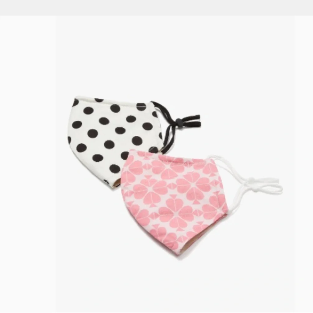 KATE SPADE PICTURE DOT AND SPADE FLOWER NON MEDICAL MASK SET NWT
